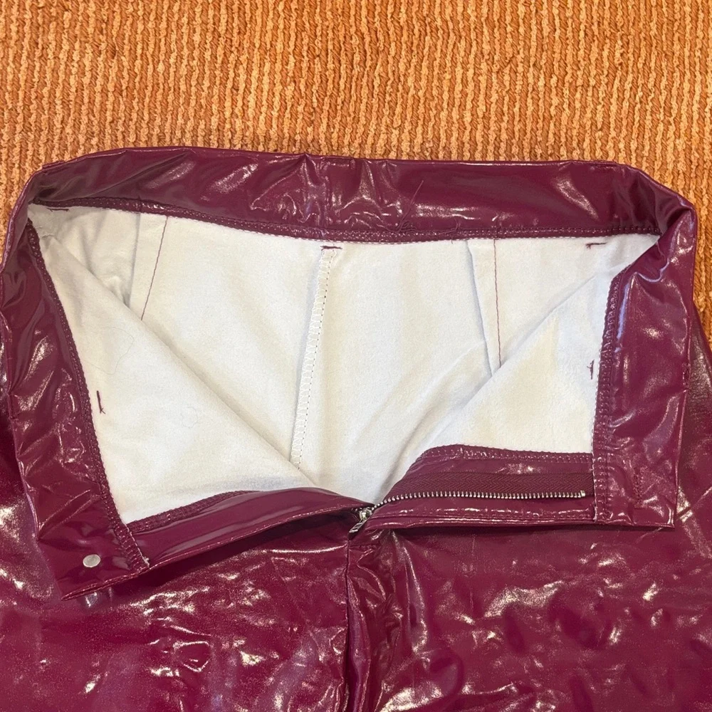 Fashionova Black AND Burgundy Vinyl Pants with soft interior (sweat proof) +more - Picture 5 of 16